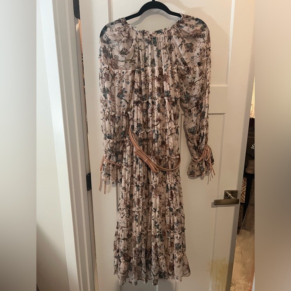 Antonio Melani x Nicola Bathie Claire Floral Crew Neck Long Sleeve Belted Dress - Picture 5 of 7